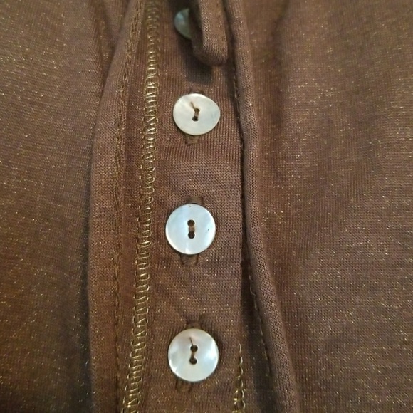 🍁SALE🍁 French Laundry Peasant Top Brown & Gold - Picture 7 of 7